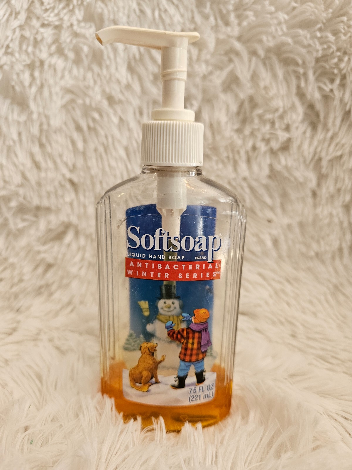 Vintage SoftSoap Winter Series Floating Snowman 7.5 oz Hand Soft Soap