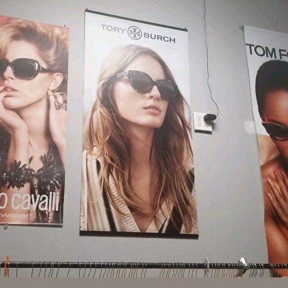 Tory Burch advertisement poster fixture