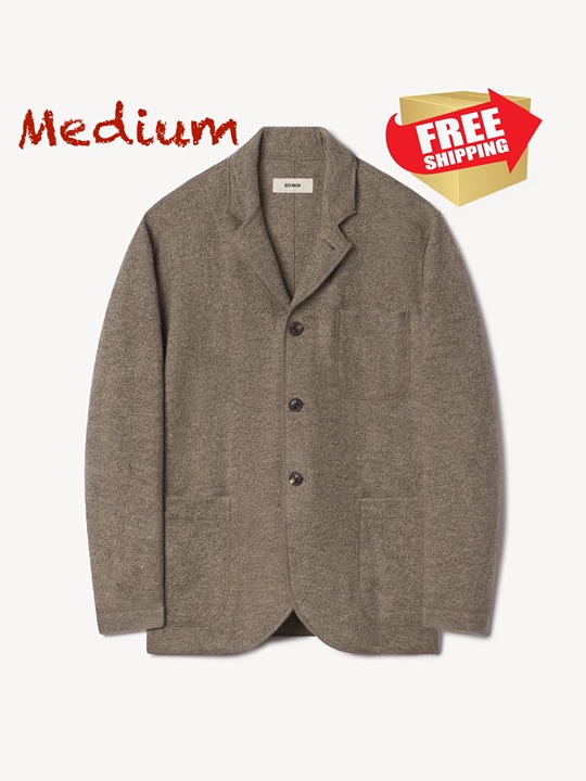 Buck Mason Jacket Felted Chore Coat - MEDIUM - Gray - Cardigan - Brand New - NWT