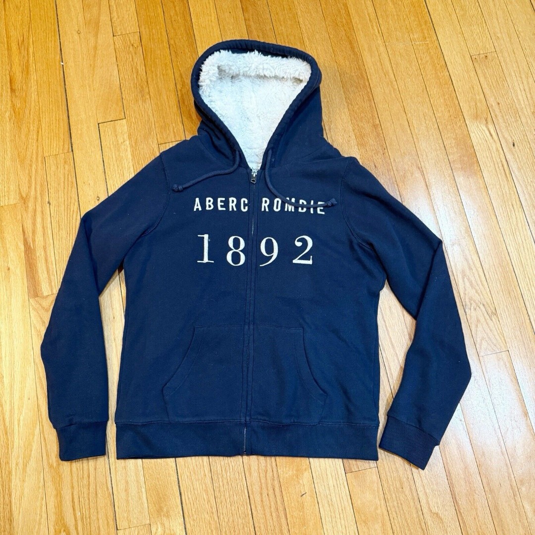 Abercrombie & Fitch シェルパラインド ジップ フーディー Sherpa Hoodie Abercrombie メンズ シェルパラインド マイクロ