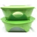 Tupperware 2 IMPRESSIONS Storage Bowls w/ clear windows 5531 lime green 10.5cups