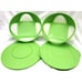 Tupperware 2 IMPRESSIONS Storage Bowls w/ clear windows 5531 lime green 10.5cups
