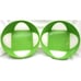 Tupperware 2 IMPRESSIONS Storage Bowls w/ clear windows 5531 lime green 10.5cups