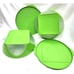 Tupperware 2 IMPRESSIONS Storage Bowls w/ clear windows 5531 lime green 10.5cups