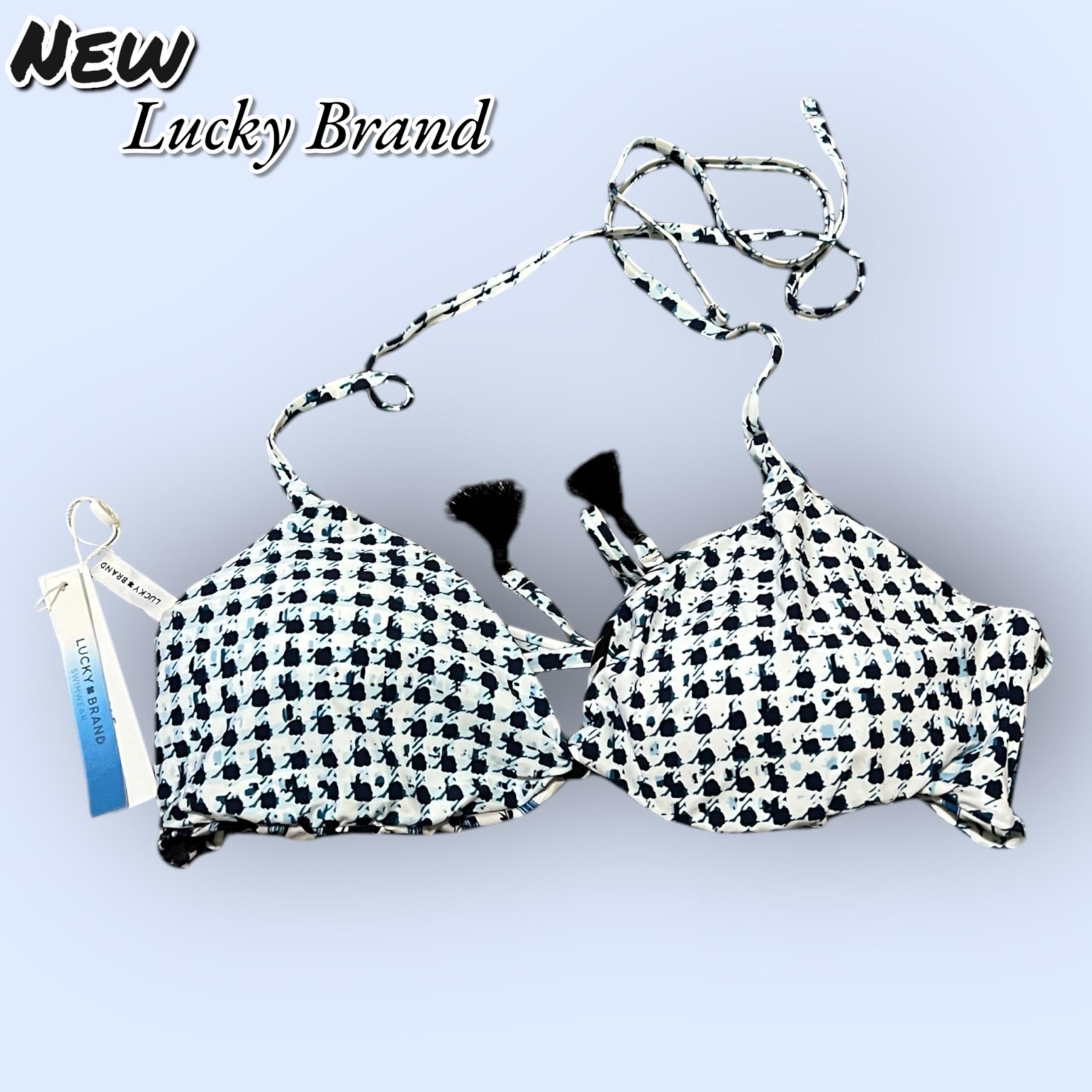 New Lucky Brand Reversible Bikini Top - Size L