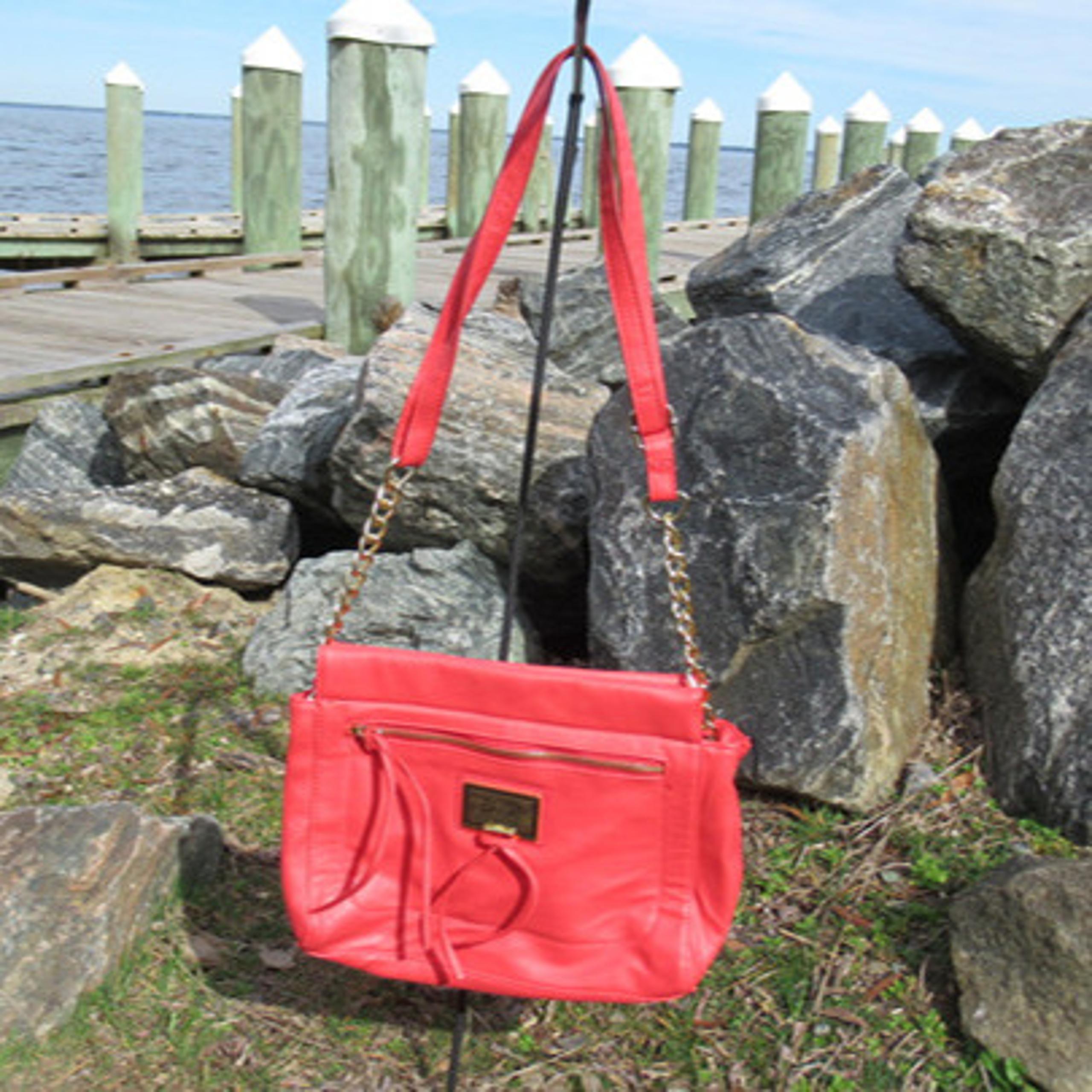 Nicole by Nicole Miller Orange Crossbody Purse