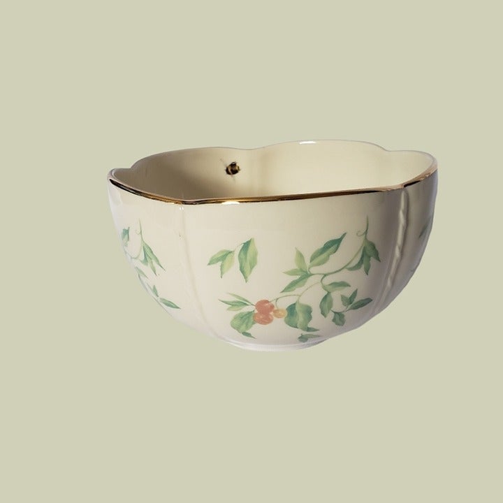 -Lenox morningside cottage floral bowl ivory