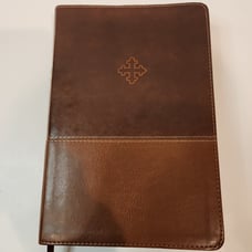 THE AMPLIFIED STUDY BIBLE by ZONDERVAN 2017 Brown Leathersoft Large Print EUC