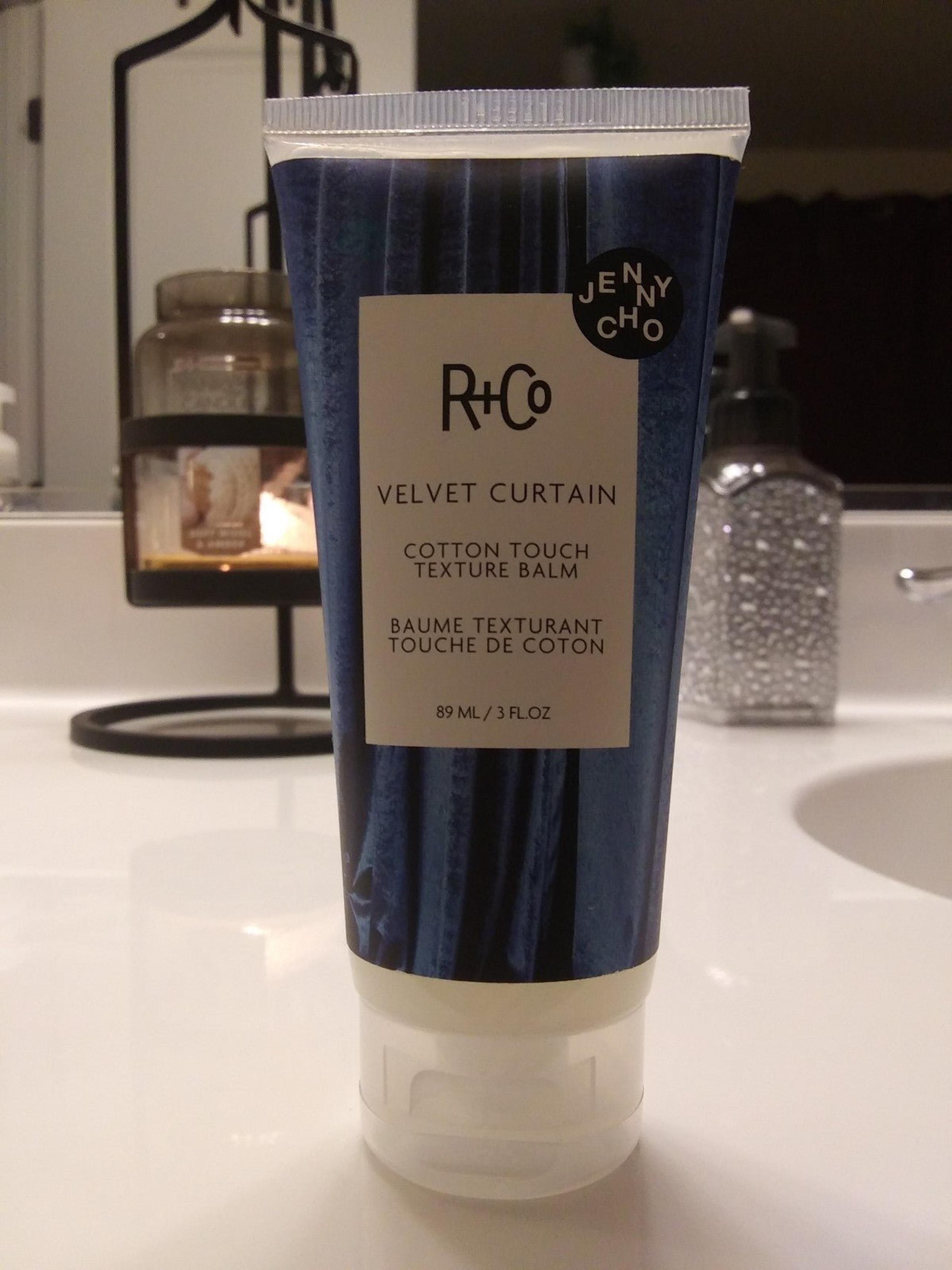 R+Co Velvet Curtain cotton touch texture balm 3 oz