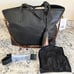 NWT tushbaby Totebaby Vegan Leather Tote - Black
