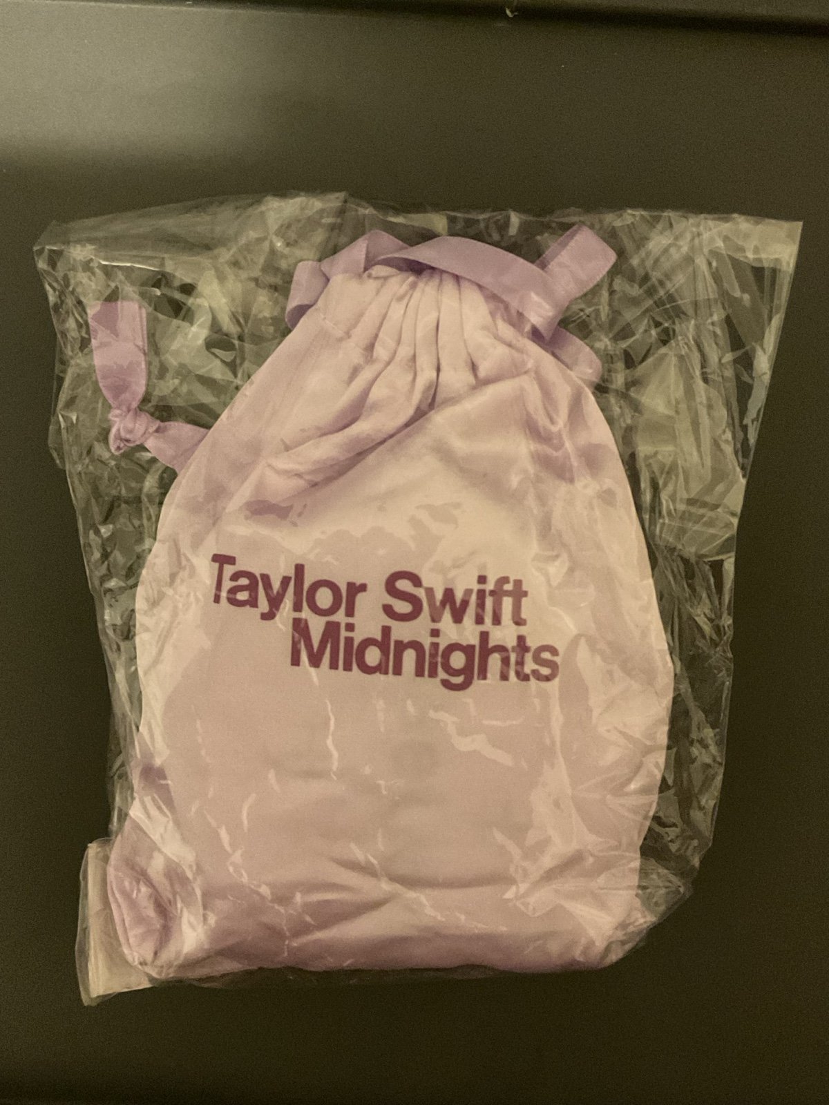 Taylor Swift meet me at midnight satin sleepmask scrunchie and cinch bag