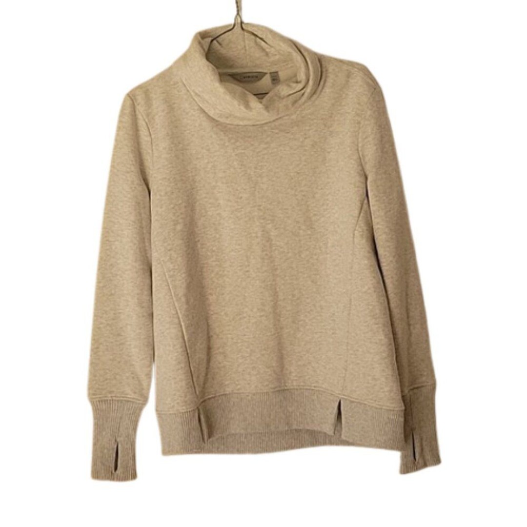 Athleta Sweatshirt Heather Gray Tutleneck Pullover XXS
