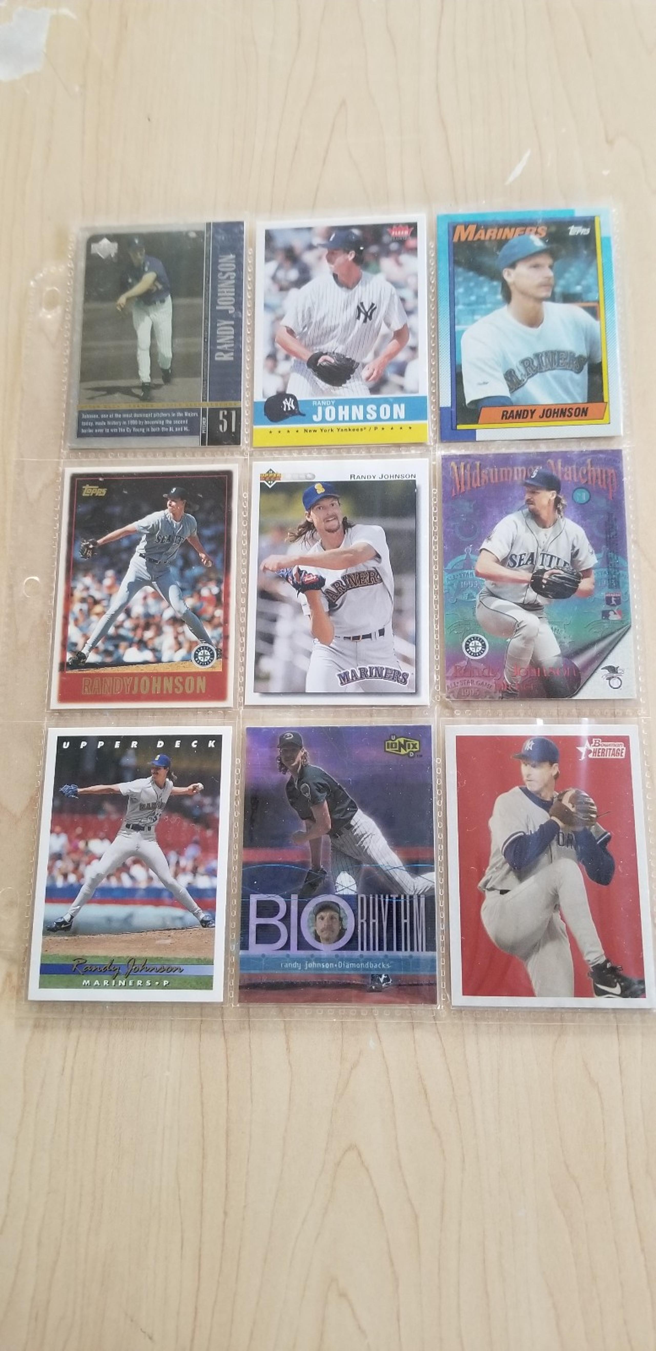 9 MLB Baseball Player Trading Cards/ Randy