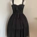 axes femme black dress fairycore cottage core jfashion ballet core Lolita kawaii