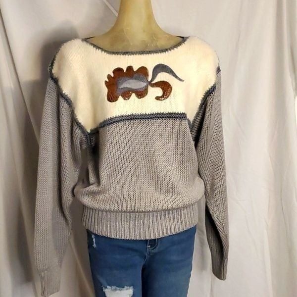 Vintage MGM Snakeskin Angora Wool Blend Sweater