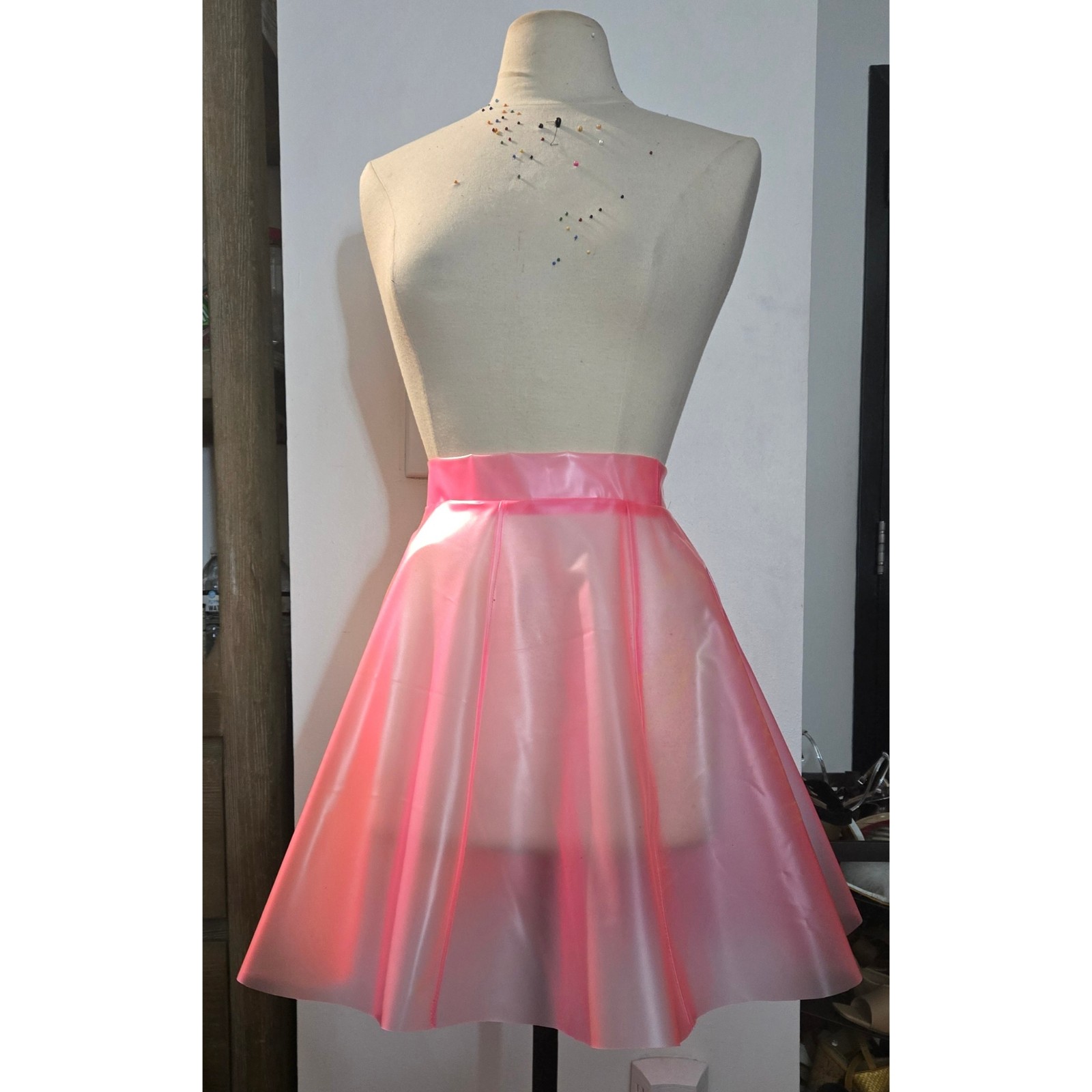 Pink Vinyl skirt