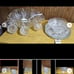 8 Piece Glass Punch Bowl with 4 Crystal plates and 2 Crystal bowls