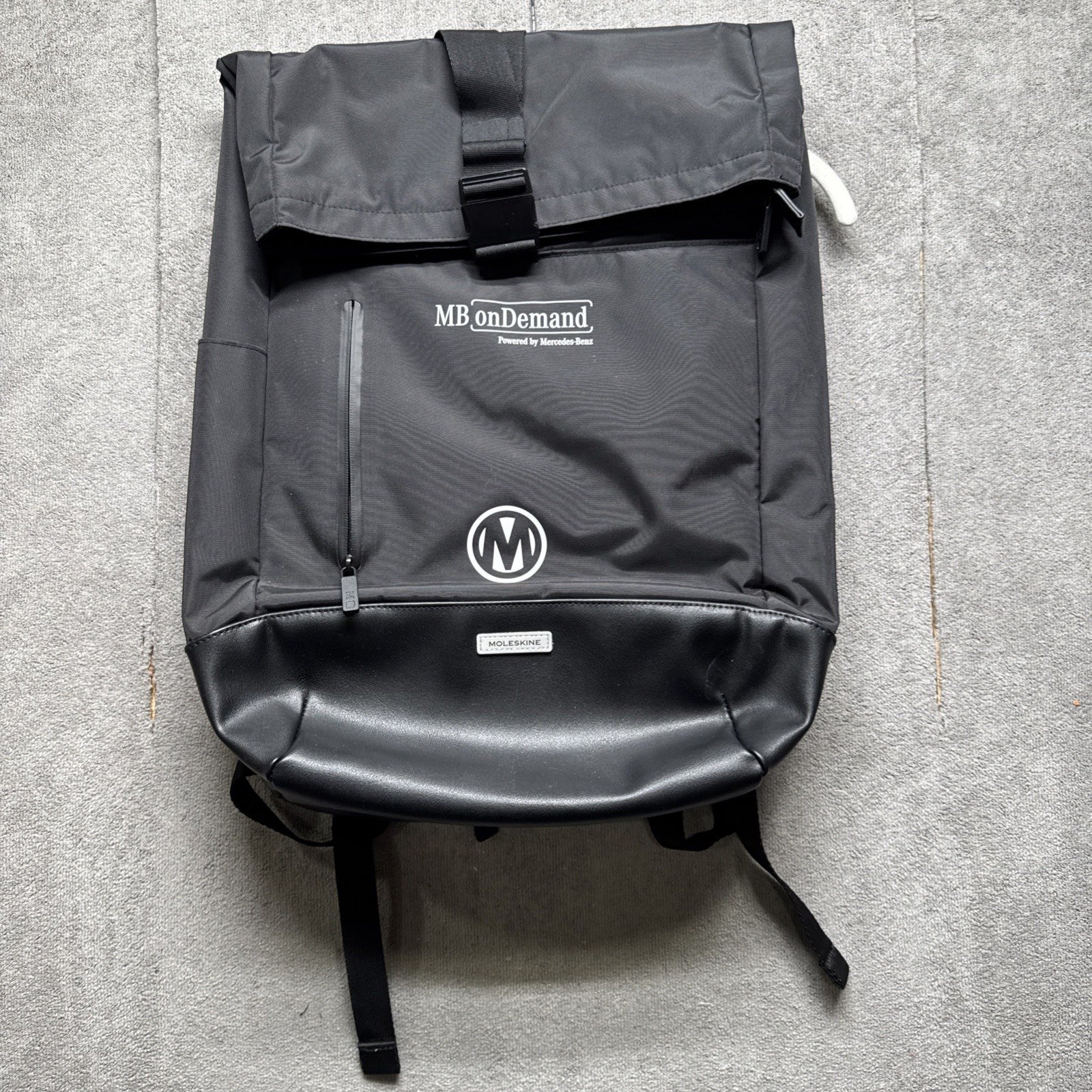 Moleskine Backpack Fold Over Black Mercedes Benz Car Owner Dealer Promo Bag