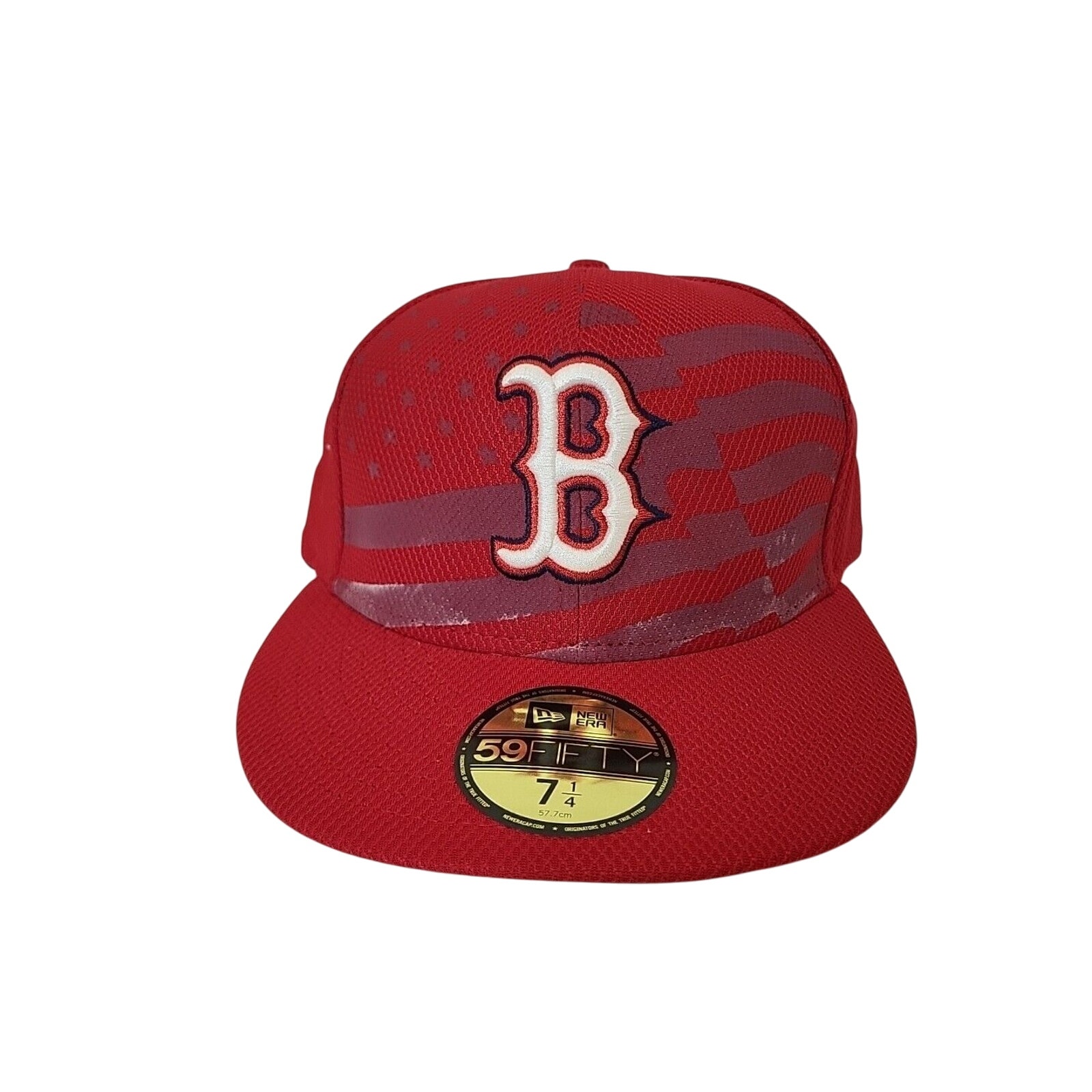 Boston Red Sox New Era Hat 7 1/4 Fitted Hat 4th of July Hat MLB 59Fifty