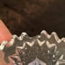 Vintage Clear Cut Glass Finger Berry Bowls Sawtooth Edge Frosted Leaves Set of 6