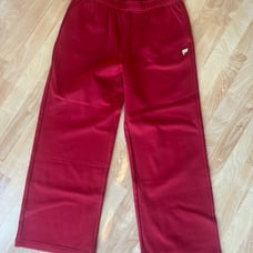 New w/tags Fabletics Women's Cozy Fleece Wide Leg Sweatpants Holly Berry Size XL