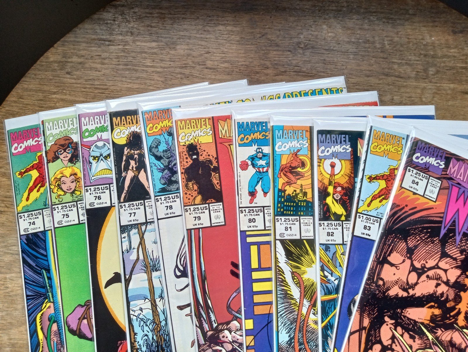 Marvel Comics Presents Weapon X #74-84 Full Run 1991 NM Comic Book Lot