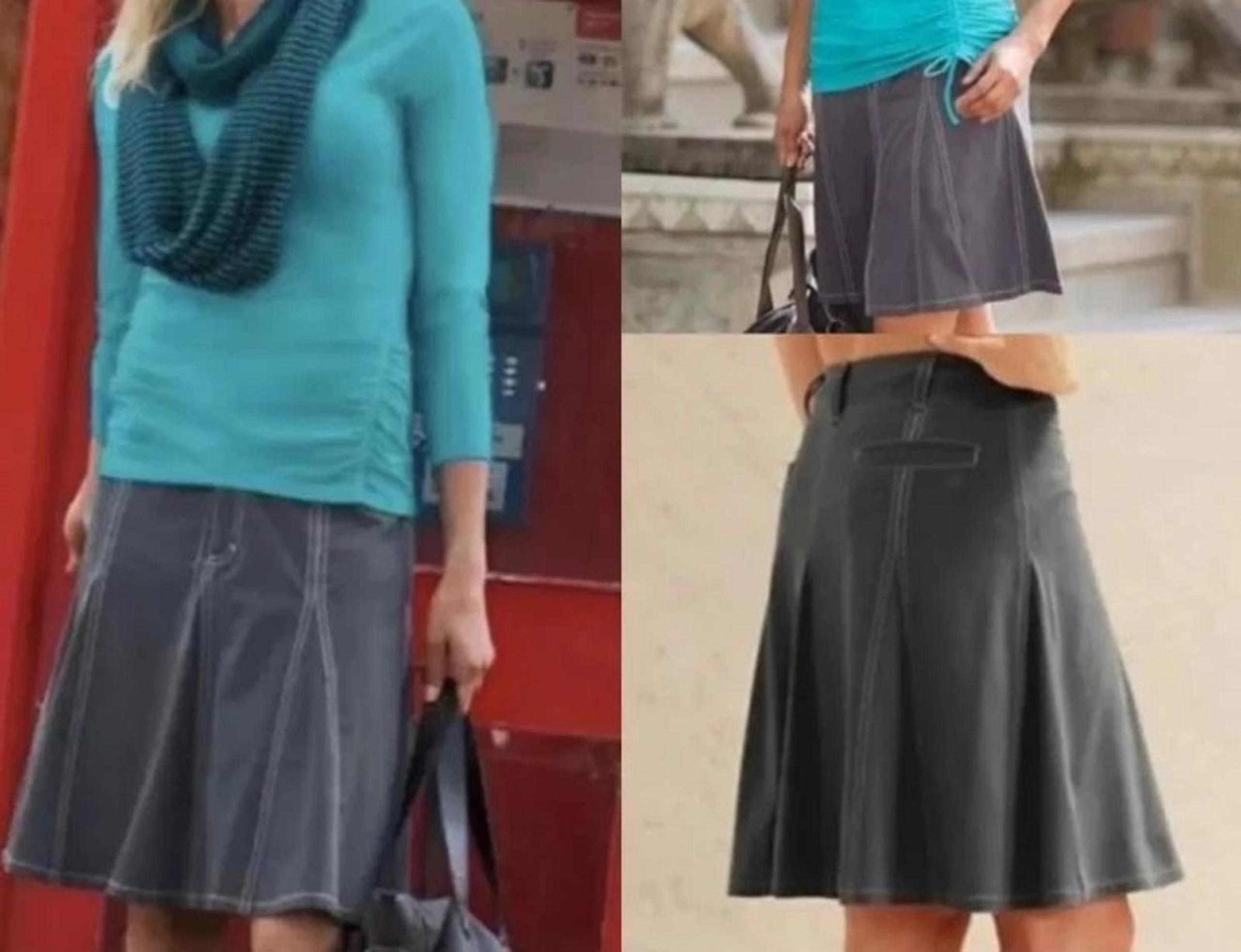 Athleta Skort Women's 6 Gray Everyday ALine Pleated Modest Athletic Activewear