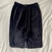 Vintage 80s Black Suede Pencil Skirt - 8