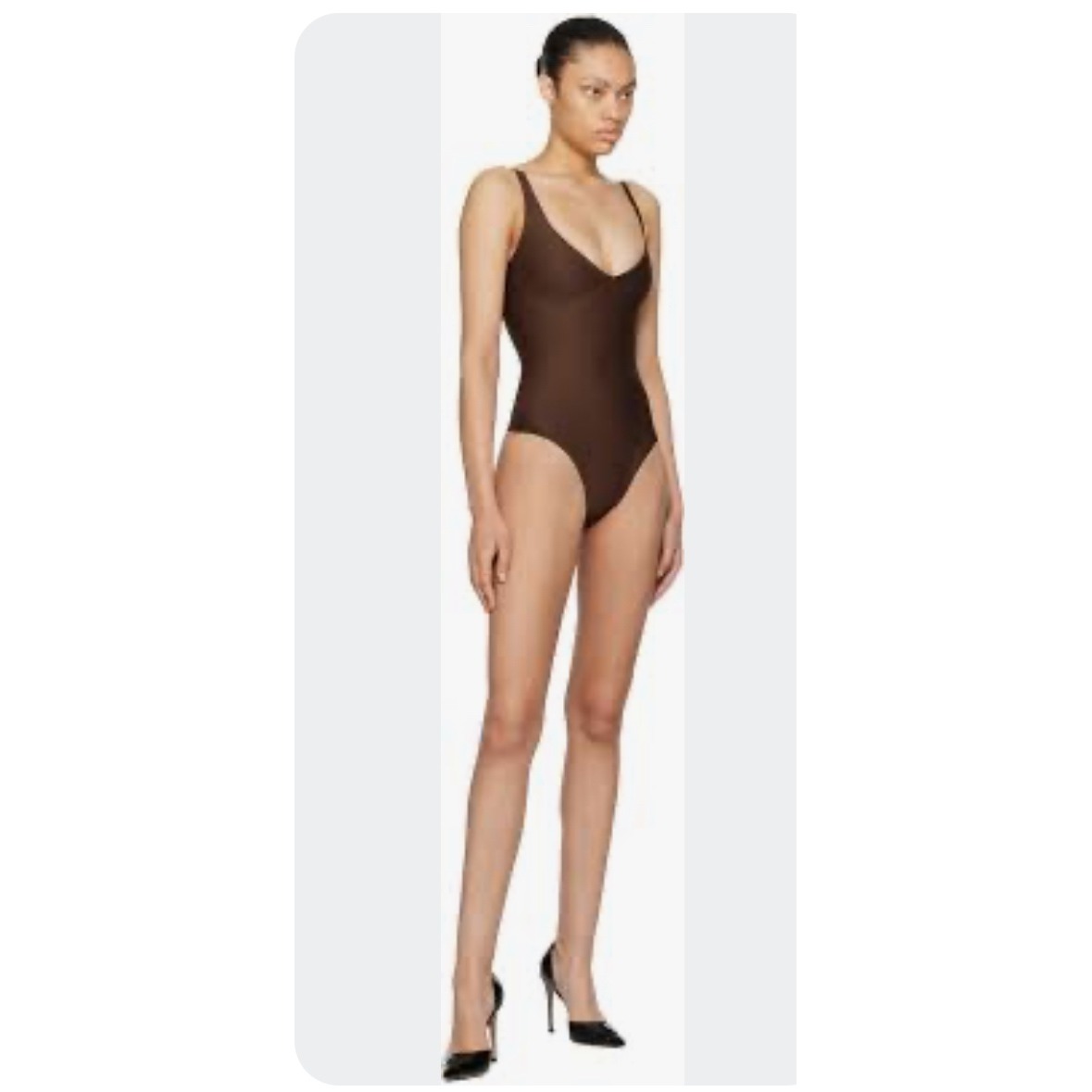 SKIMS Plunge Bodysuit Sculpting Smoothing / Color Cocoa/ Si Le