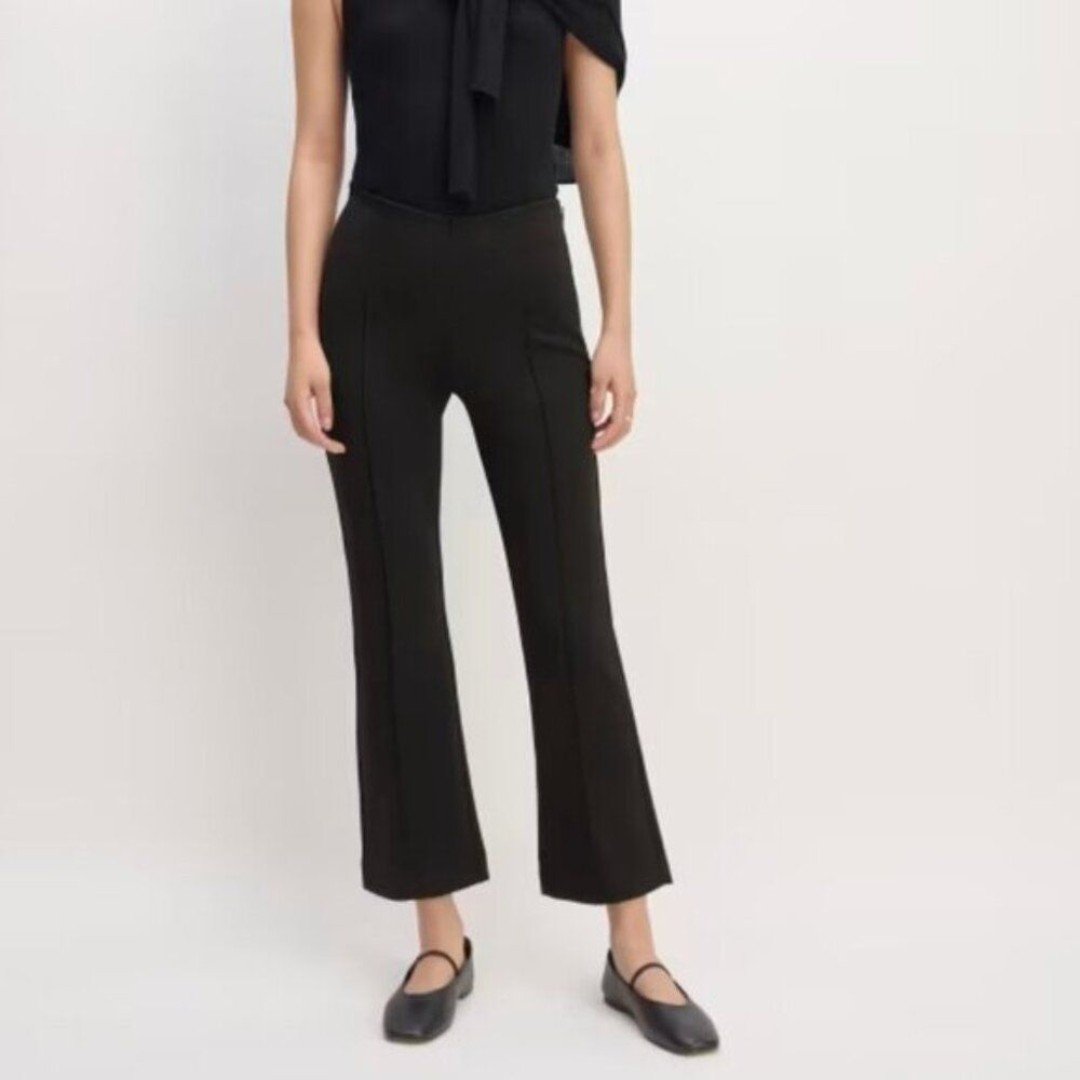 Everlane The Dream Kick Flare Mid Rise Pant Black L