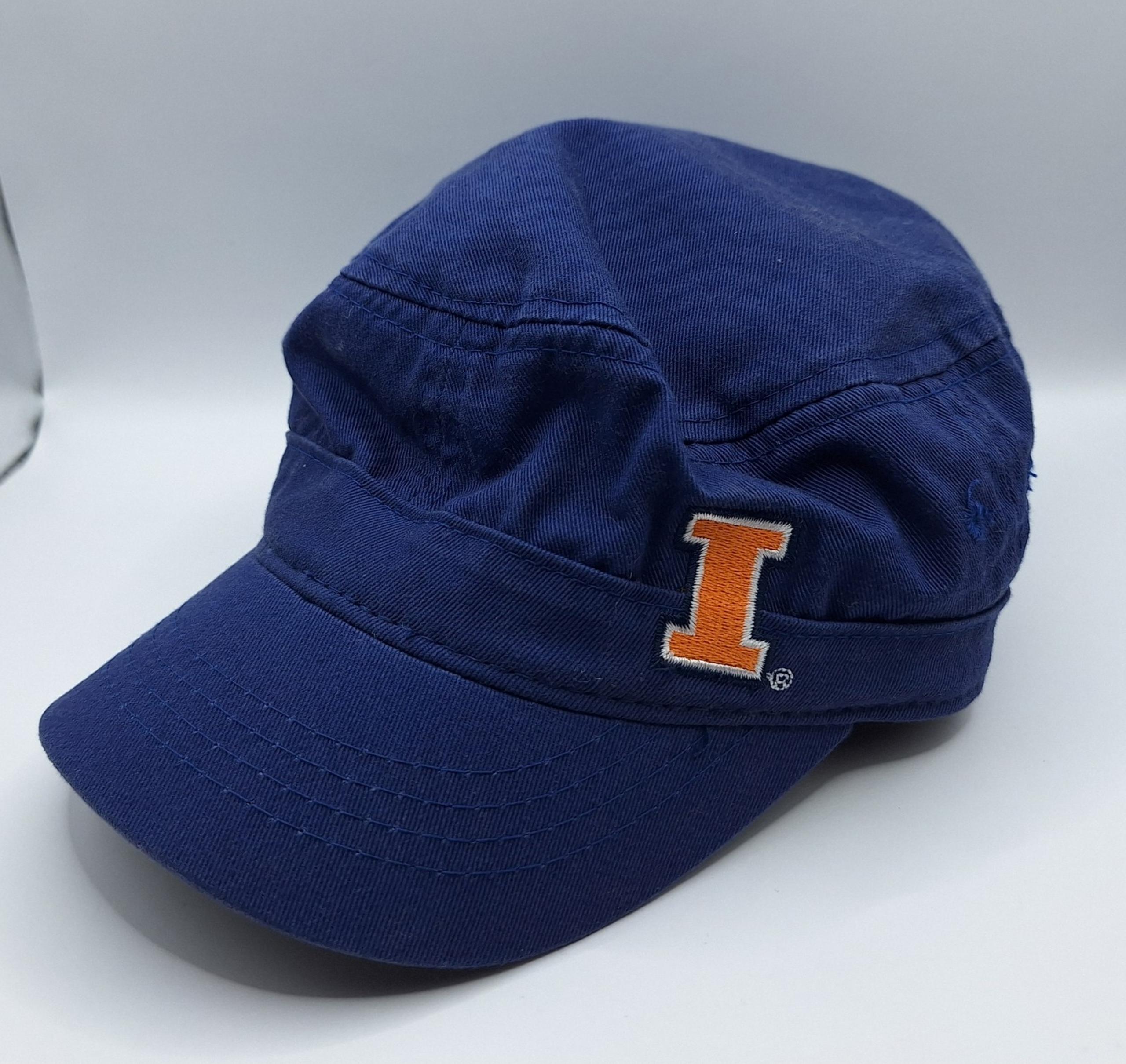 University Of Illinois Military Flat Top Style Blue Orange Lettering Signatures - Signature