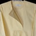 Unique Masai Copenhagen Buttery Yellow Pleated Hem Long Sleeve Blouse size M