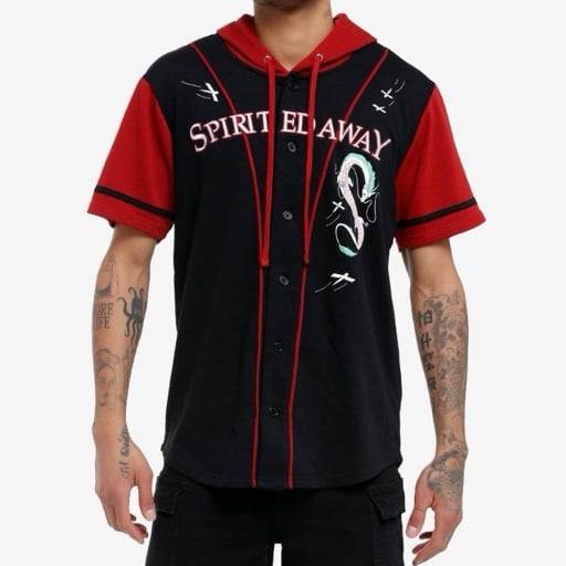 Unisex Studio Ghibli Spirited Away Hooded Baseball Jersey Hot Topic