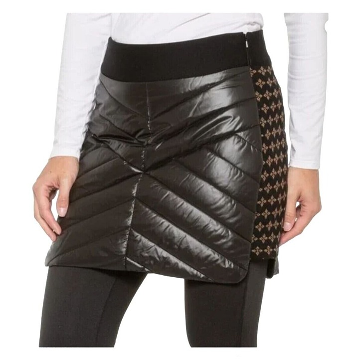 NWT Krimson Klover Black Nordic Carving Puffer Insulated Skirt Medium MSRP149