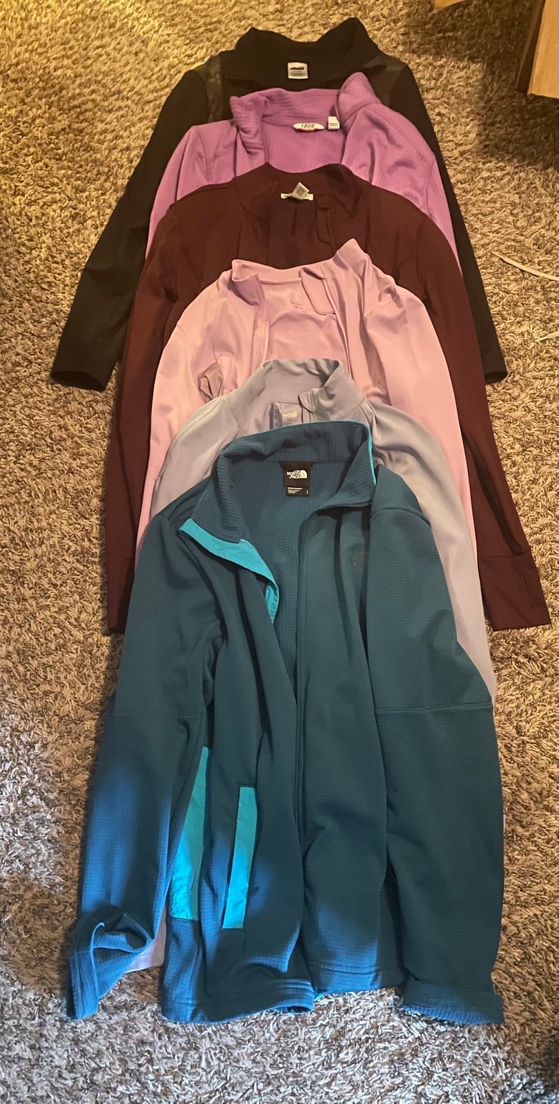 Lot of 6 women’s full zip athletic jackets size small
