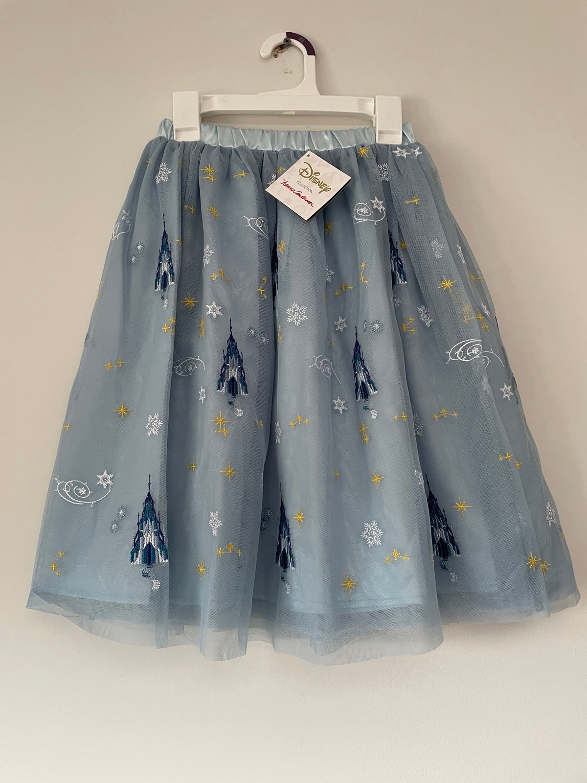Hanna Andersson x Disney Frozen Elsa Ice Castle Tulle Skirt size Medium NWT
