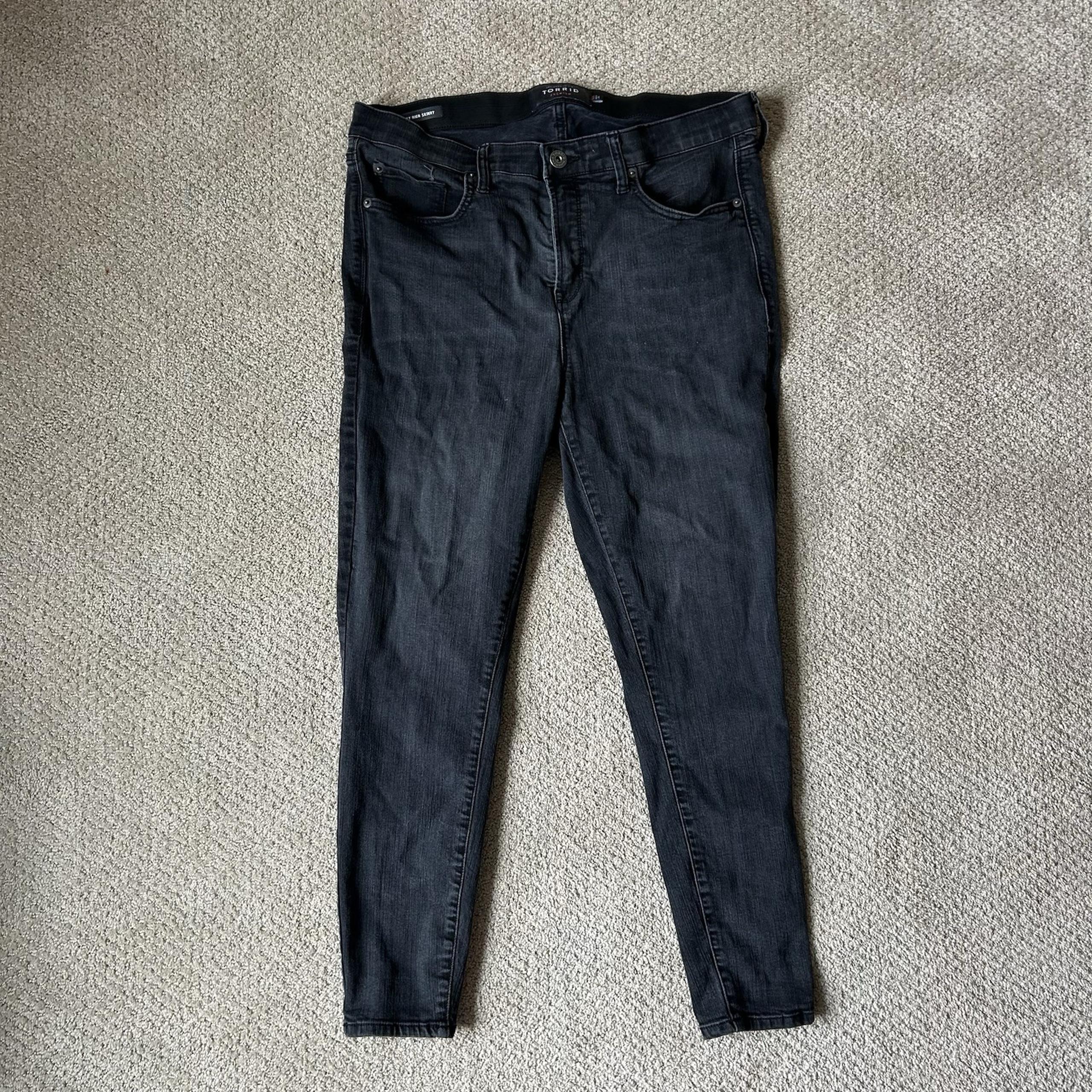 TORRID Premium Denim Jeans Sky High Skinny Women's Stretch Black Size 16R