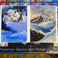 Pokemon Alolan Ninetales & Vulpix art set