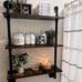 Pipe Floating Shelves,37.5 Industrial Pipe Shelves,3-Tier Rustic Wall Mount