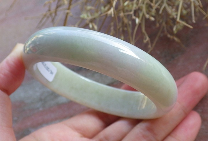 Certified Natural Myanmar Burma Grade A JADE Jadeite Circle Bangle Bracelet 58mm