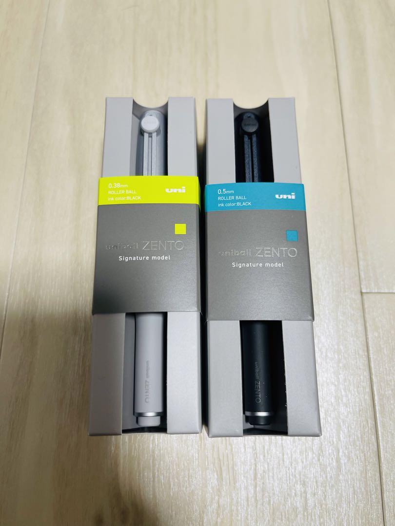 Two Uniball ZENTO Signature models, 0.5mm each.