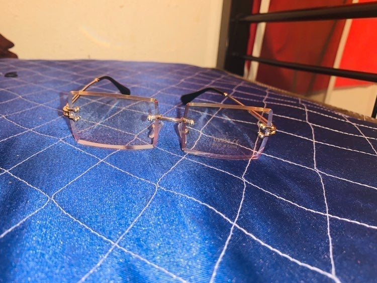 Greenish Rimless Sunglasses