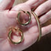 Bracelet & Earrings Set NEW Gold Plated Vintage Rainbow Glass Rhinestone Clip-On