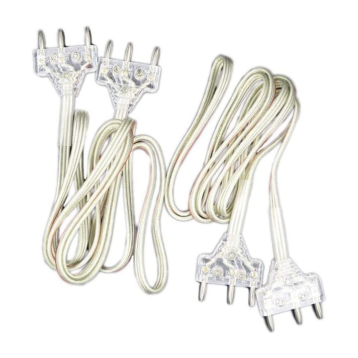 Three WOT Fencing Sabre Body Cord, Two-pin Plug Clear Wire (Set of 2) - New