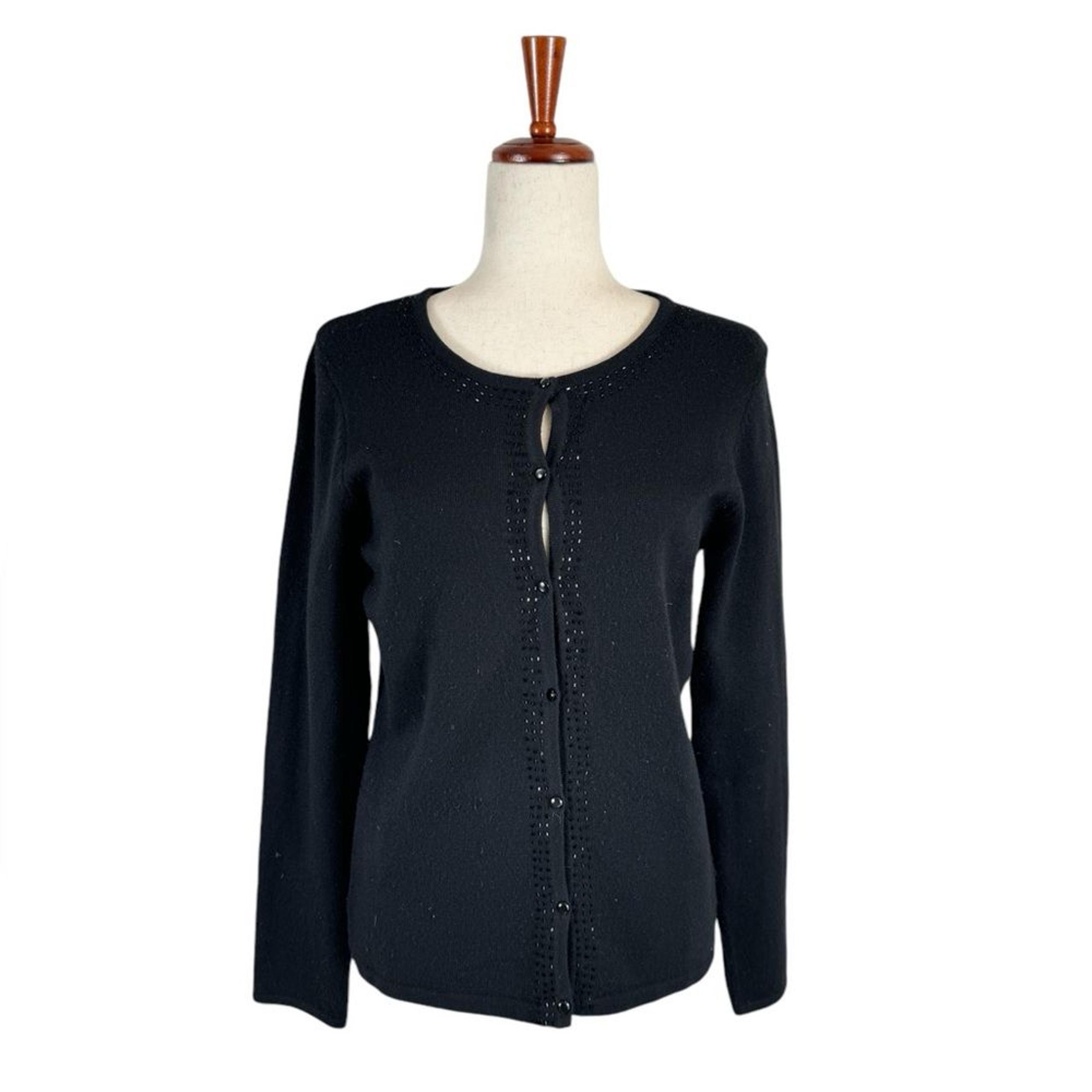 JACLYN SMITH Black Cardigan Sweater. Size Small