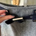 Tory Burch Barrick Skirt Grey Blue Wool Herringbone Lined Belted Pencil Size 2