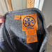 Tory Burch Barrick Skirt Grey Blue Wool Herringbone Lined Belted Pencil Size 2