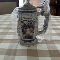 Avon Blue and Gray Rescue Themed Stein
