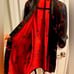 Oriental Red & Black Silk blend Robe with embroidery in size S/M