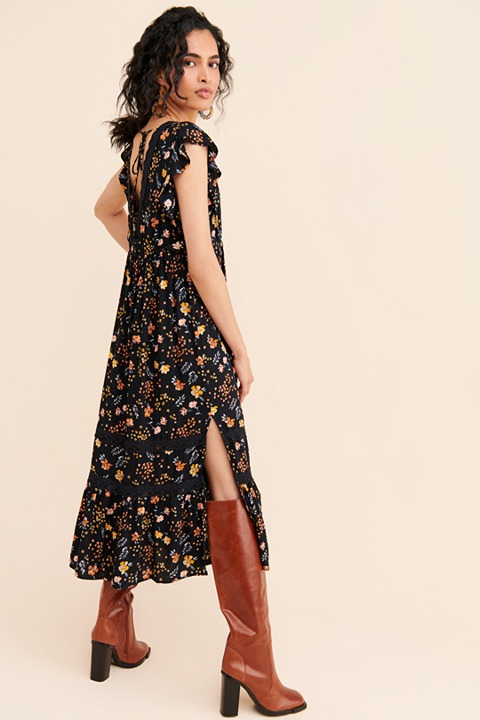 Saltwater Luxe Gracie Floral Midi Dress Womens Size XS
